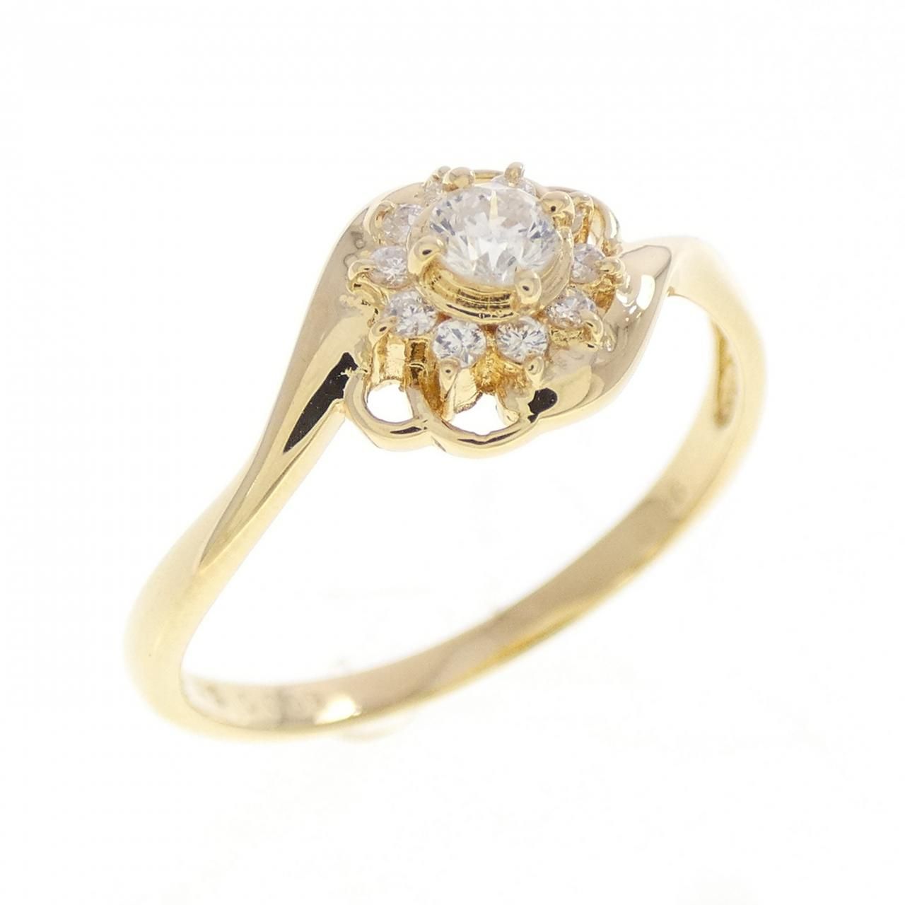 K18YG ダイヤモンド リング 0.09CT