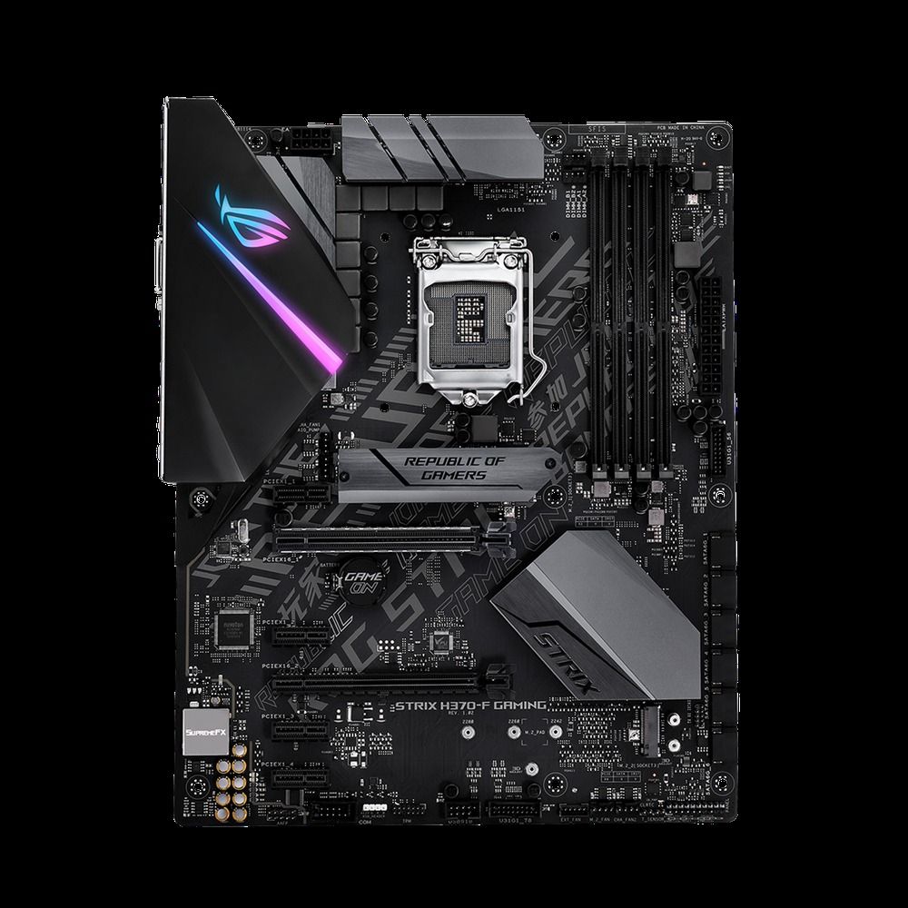 ASUS ROG Strix H370-F Gaming Intel H370 LGA1151 DDR4-2666 64GB M.2 SATA Gigabit LAN Motherboard