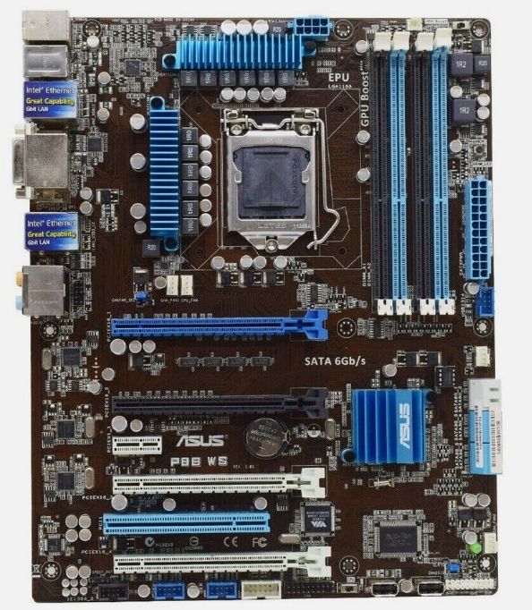 ASUS P8B WS C206 LGA1155 DDR3-1333 PCIe 2.0 x16 ATX Motherboard