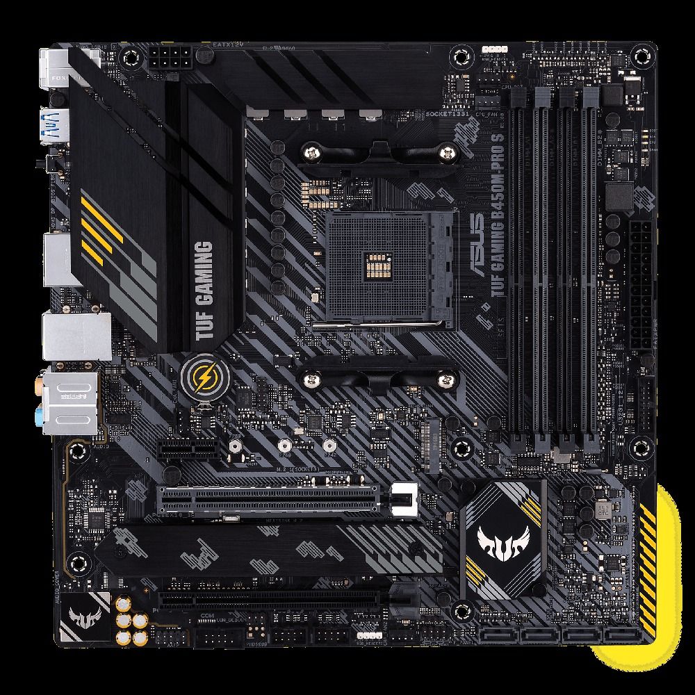 ASUS TUF Gaming B450M-PRO S AMD B450 AM4 DDR4-4400 128GB M.2 SATA 2.5GbE LAN HDMI 2.1 Motherboard