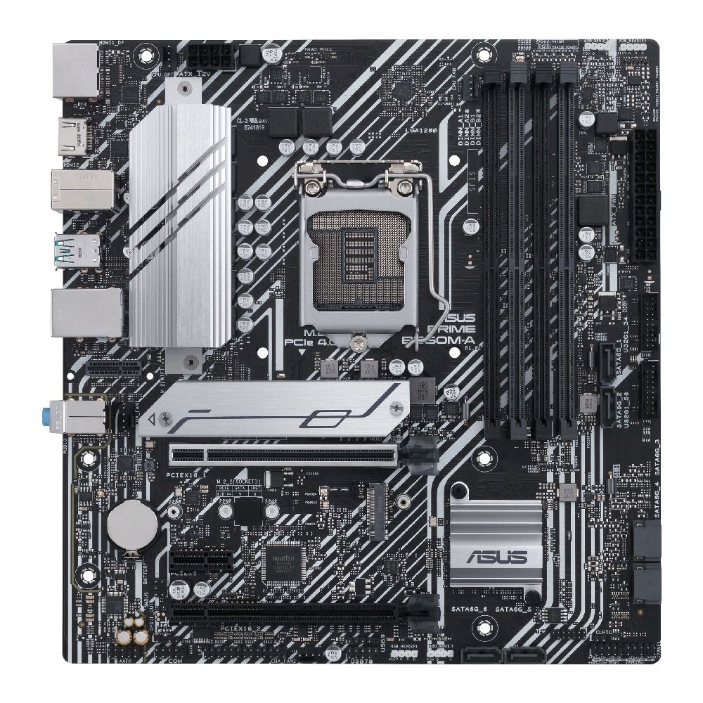 ASUS PRIME B560M-A Intel B560 LGA1200 DDR4-5000 128GB M.2 SATA PCIe 4.0 x16 HDMI