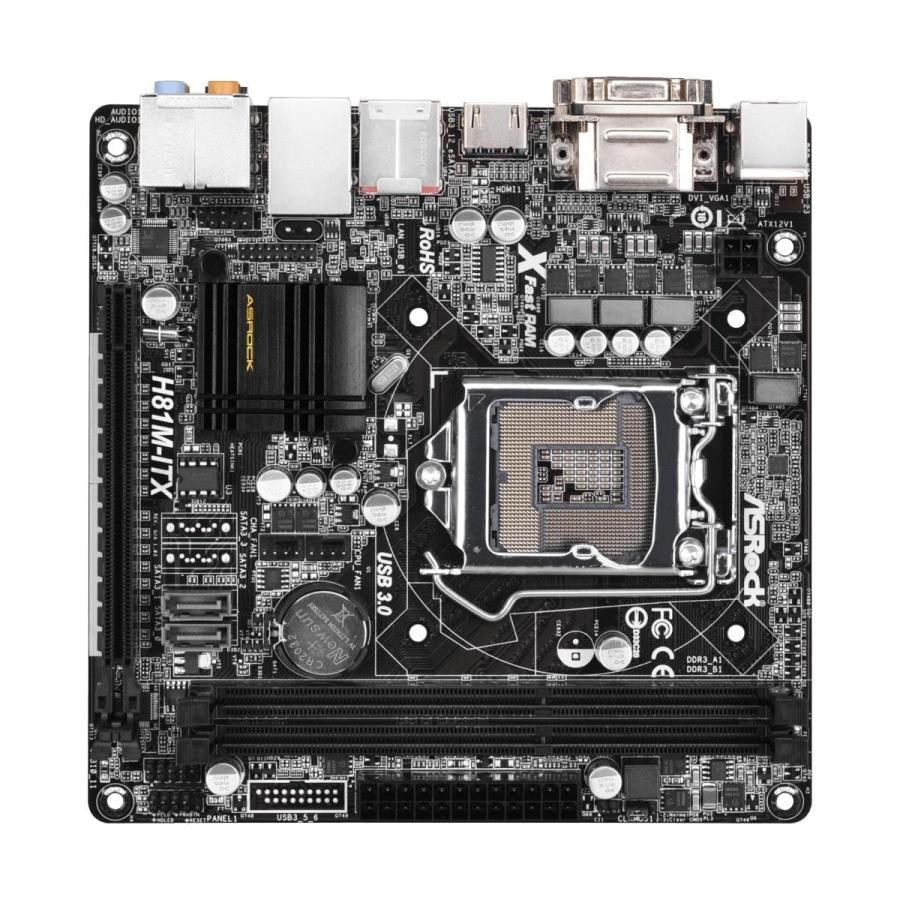 ASRock H81M-ITX/Wi-FI H81 LGA1150 DDR3 PCIe 2.0 x16 Wi-FI