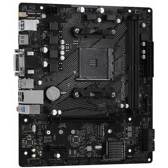 ASRock B550M-HDV AMD B550 AM4 DDR4-4733 128GB M.2 SATA3.0 Gigabit LAN HDMI DVI-D D-SUB