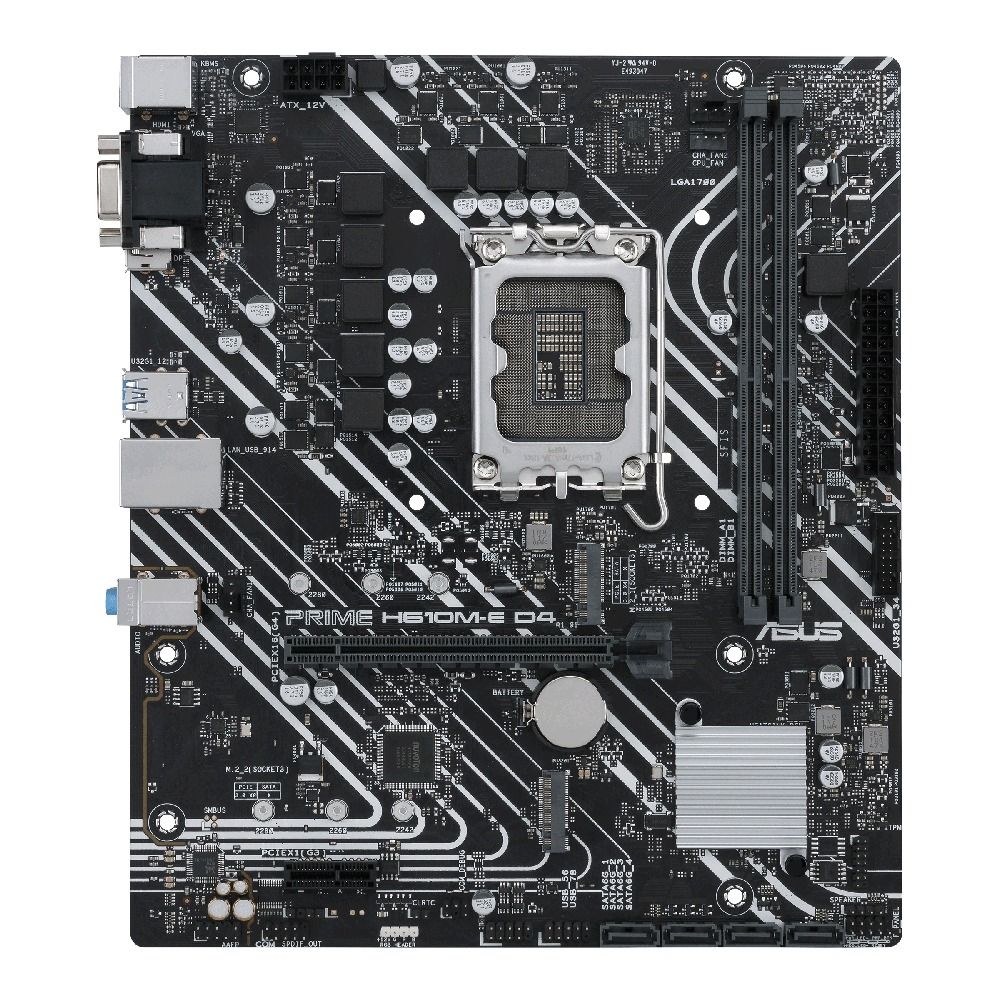 ASUS PRIME H610M-E D4 Intel H610 LGA1700 DDR4-3200 64GB M.2 SATA Gigabit LAN DisplayPort Motherboard 11,600円