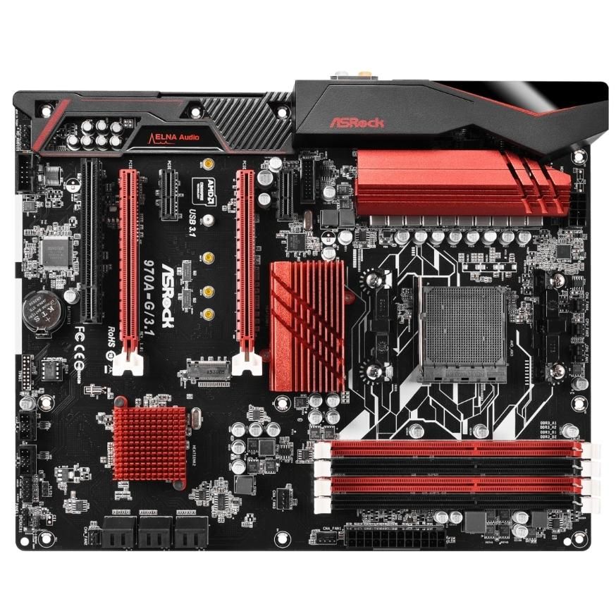 ASRock 970A-G/3.1 970 Socket AM3+ DDR3 PCIe 2.0 USB 3.1 Gen2 M.2
