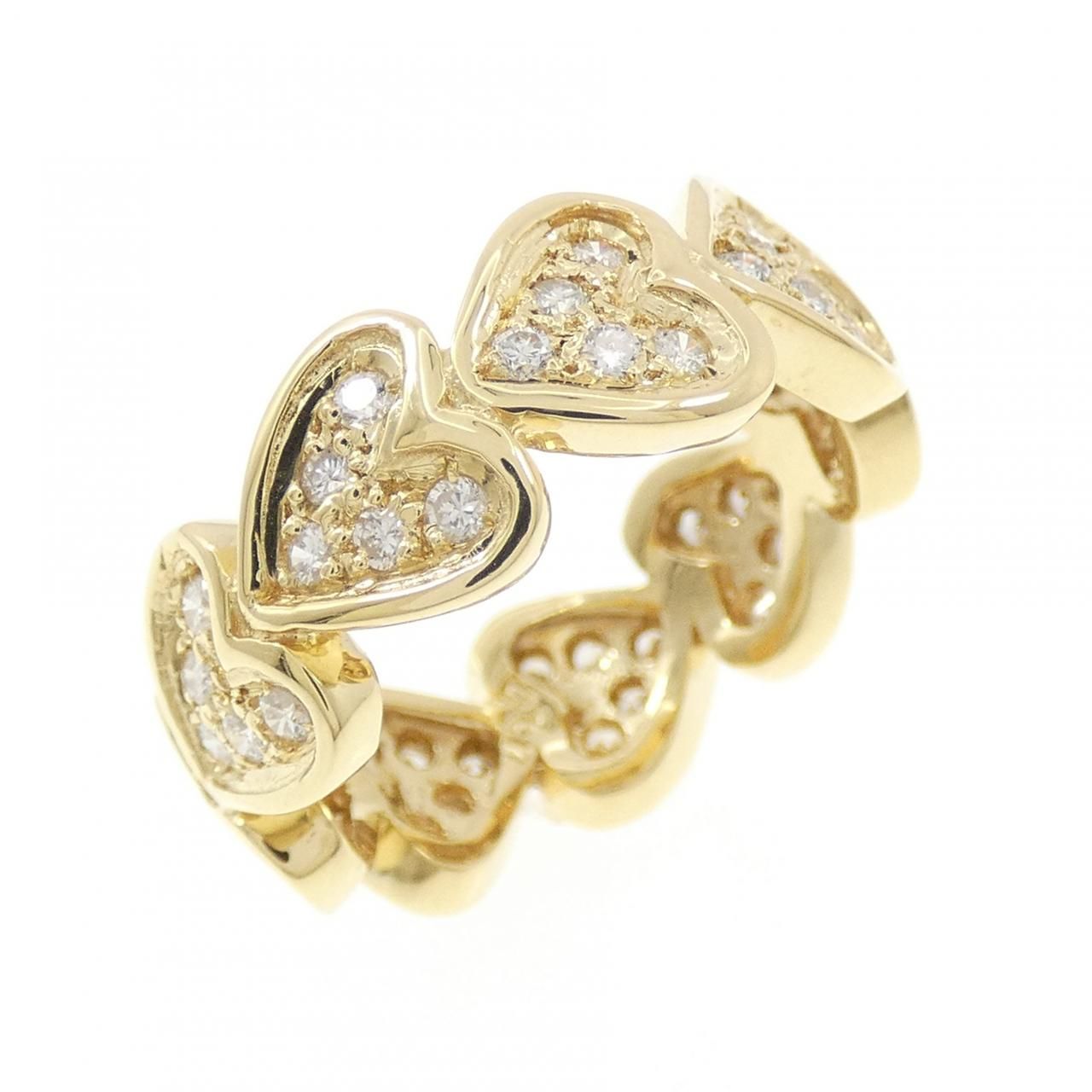 K18YG ハート ダイヤモンド リング 0.60CT