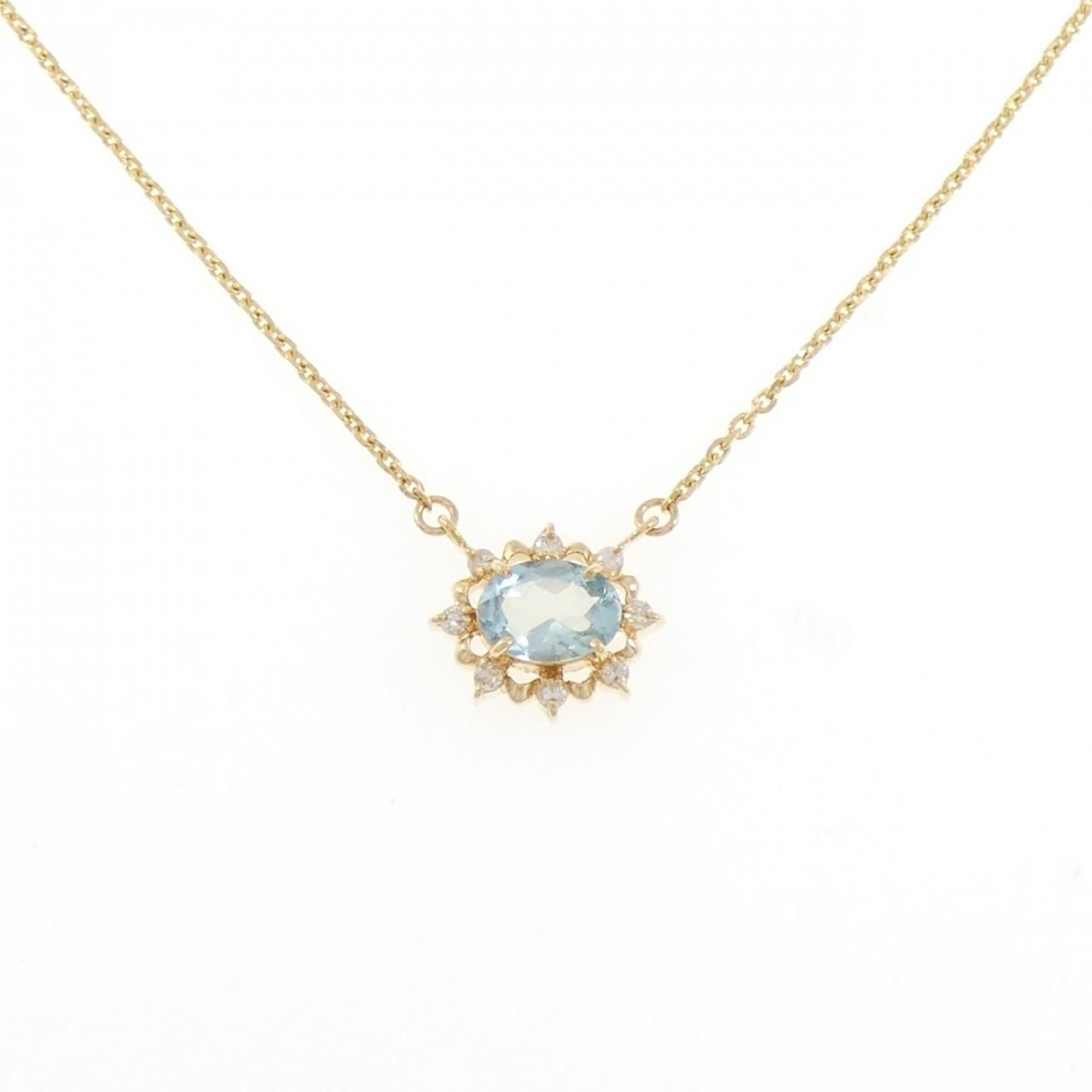 K18YG アクアマリン ネックレス 0.64CT