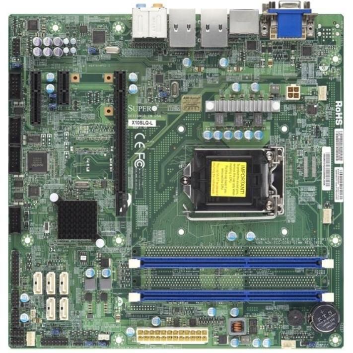 Supermicro X10SLQ-L Intel Q87 LGA1150 DDR3-1600 32GB mSATA SATA VGA HDMI Dual Gigabit Motherboard