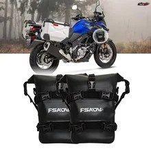 スズキ 650 DL650 VSTROM650 DL1000 DL250 オートバイフレームクラッシュバー用防水バッグ修理ツール収納バッグ