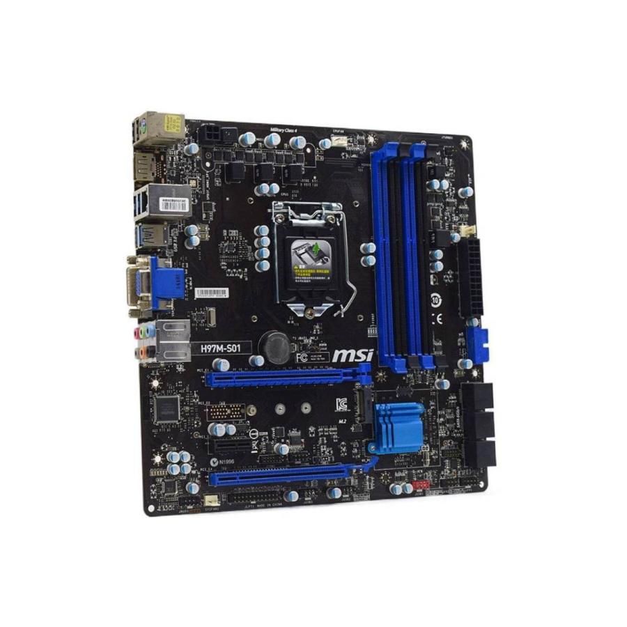 MSI H97M-S01 Intel H97 LGA1150 DDR3-1600 32GB M.2 SATA Realtek RTL8111G LAN HDMI DVI-D Motherboard