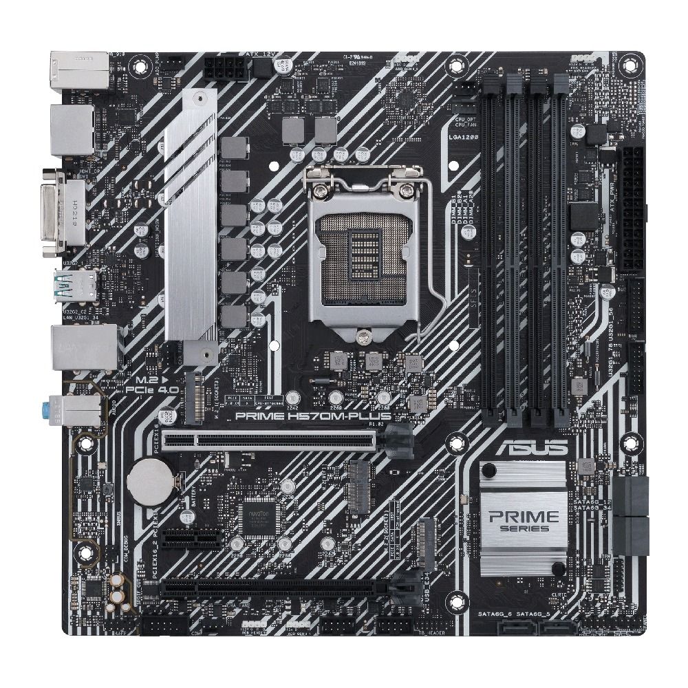 ASUS PRIME H570M-PLUS Intel H570 LGA1200 DDR4-3200 128GB M.2 SATA Gigabit LAN Motherboard