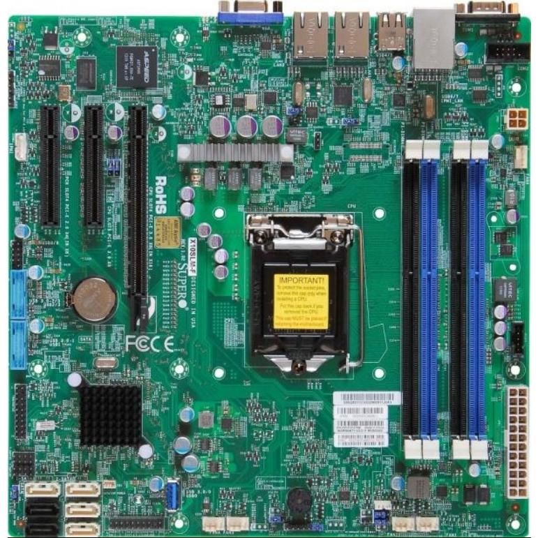 Supermicro X10SLM-F Intel C222 LGA1150 DDR3-1600 32GB ECC SATA3.0 Dual Intel Gigabit LAN Motherboard