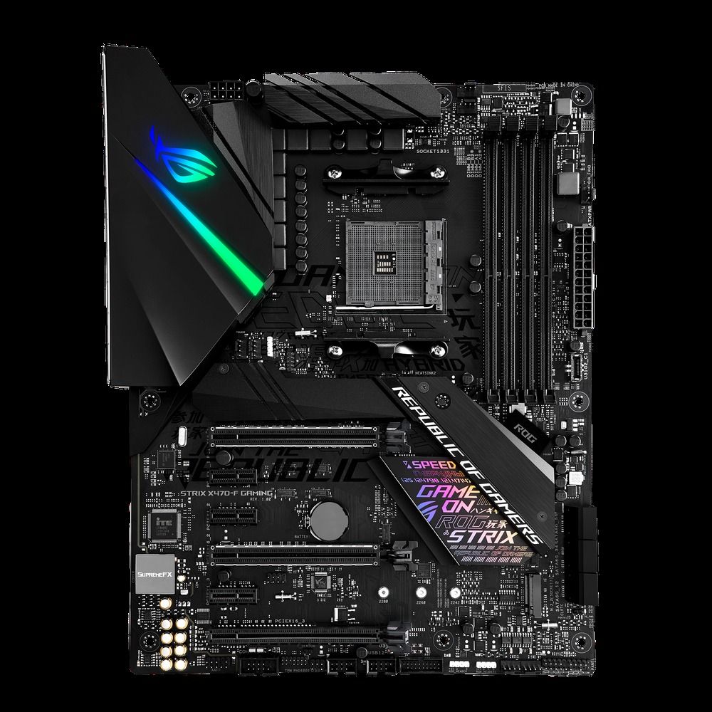 ASUS ROG Strix X470-F Gaming AMD X470 Socket AM4 DDR4-3600 32GB Dual M.2 SATA PCIe 3.0 Motherboard