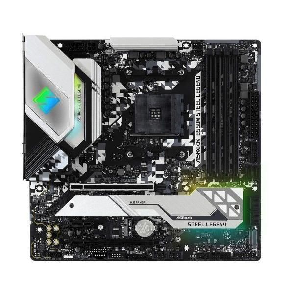 ASRock B550M Steel Legend AMD B550 AM4 DDR4-4733 128GB M.2 SATA PCIe 4.0 Dragon 2.5G LAN