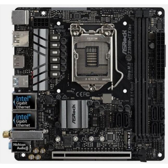 ASRock Z390M-ITX/ac Z390 LGA1151 DDR4 4000MHz+ PCIe 3.0 Wi-FI 6 SATA3.0 M.2