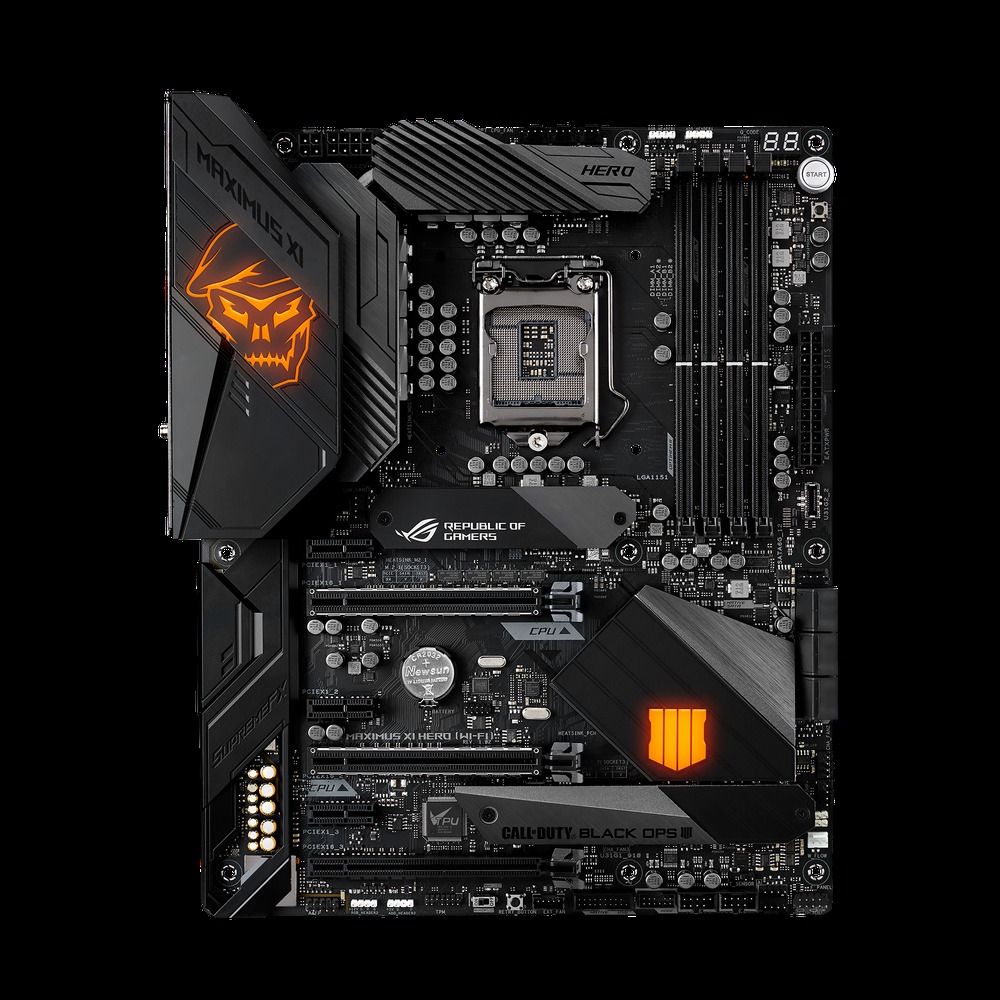 ASUS ROG MAXIMUS XI HERO (Wi-FI) Wi-FI Call of Duty Black Ops 4 Edition Z390 LGA1151 DDR4-4400 Motherboard