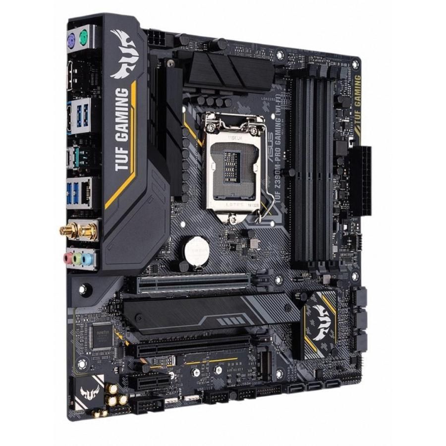 ASUS TUF Z390M-PRO Gaming (Wi-FI) Z390 LGA1151 DDR4-2666 PCIe 3.0 x16 Micro ATX Motherboard