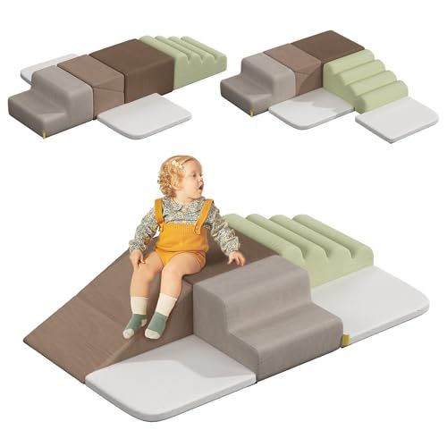 BanaSuper アスレチック ソフトブロック アクション・スポーツトイ布製玩具 大型 室内遊具 キッズスペース 子供 キッズ おもちゃ (6点セット，グレー)ma b7646d94
