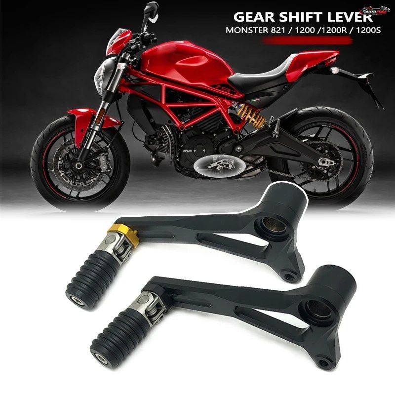 折りたたみ式ギアシフターシフトペダルレバー、DUCATI MONSTER 821 SUPERSPORT 950 /S MONSTER 1200 R/S 用、オートバイアクセサリー