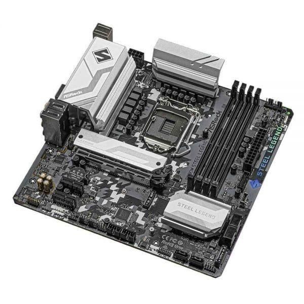 ASRock B560M Steel Legend Intel B560 LGA1200 DDR4-4800 128GB M.2 SATA Dragon 2.5GbE LAN Motherboard