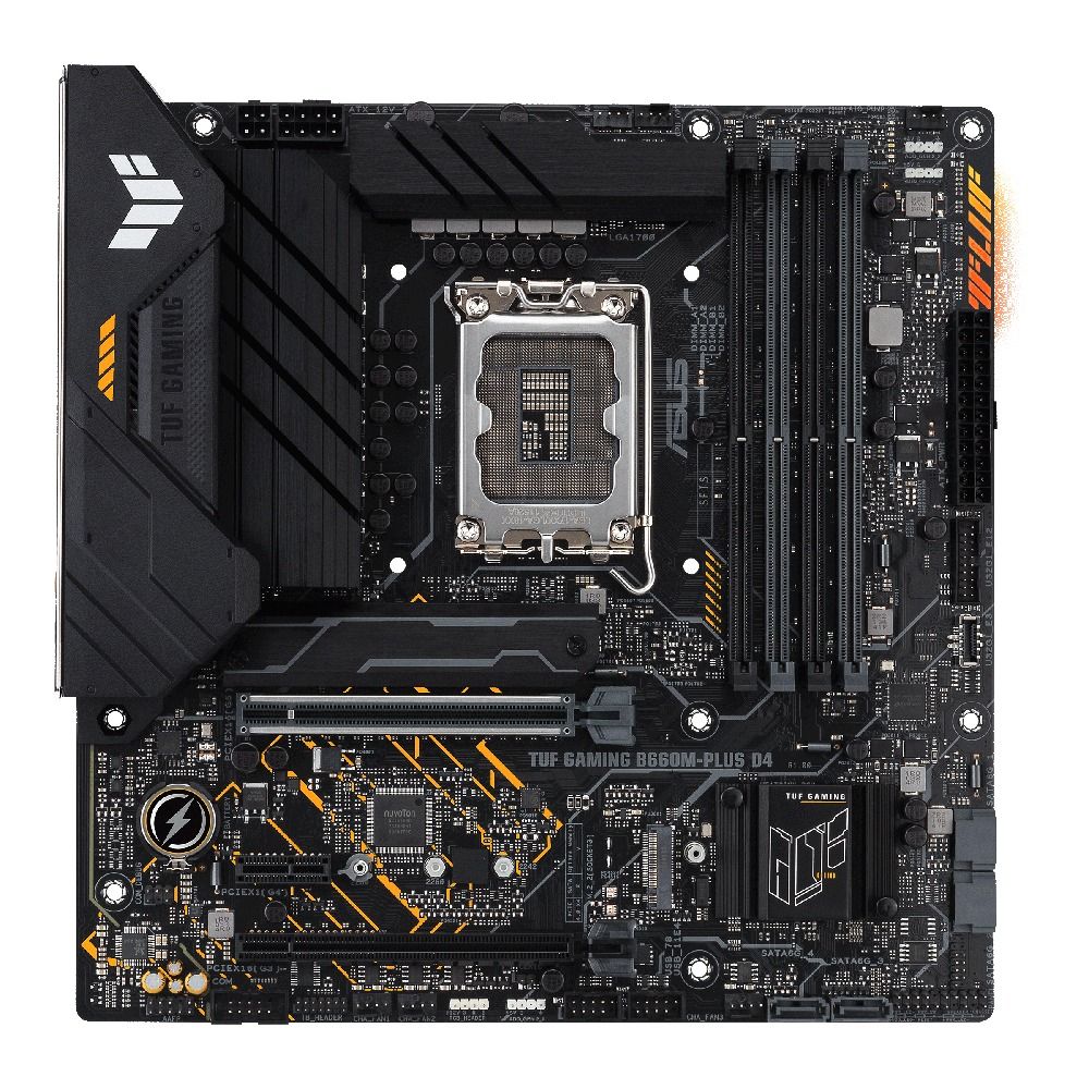 ASUS TUF Gaming B660M-PLUS D4 Intel B660 LGA1700 DDR4-5333 128GB M.2 SATA 2.5GbE USB 3.2 Motherboard