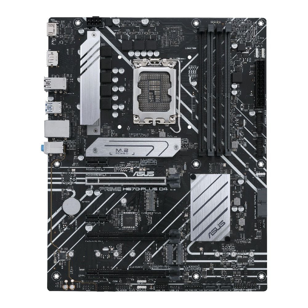 ASUS Prime H670-PLUS D4 Intel H670 LGA1700 DDR4-5333 128GB M.2 SATA 2.5GbE LAN HDMI 2.1 Motherboard