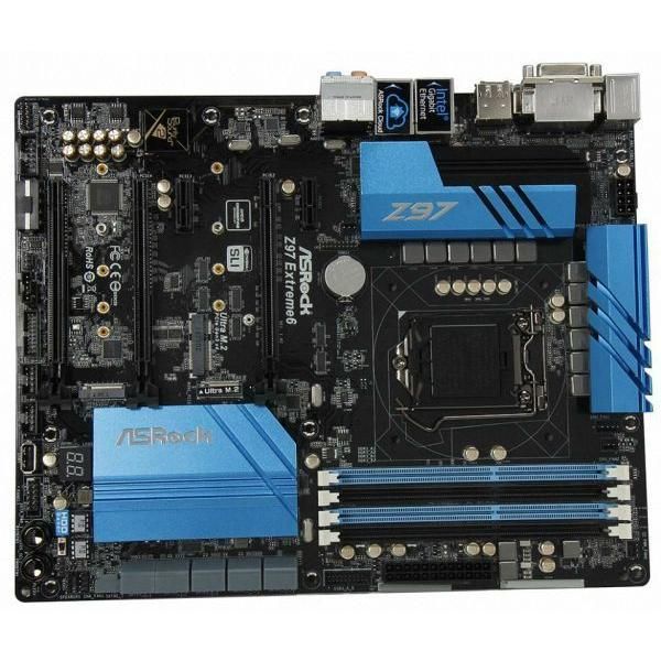 ASRock Z97 Extreme6 Intel Z97 LGA1150 DDR3-3200 32GB M.2 SATA Express Dual Gigabit LAN