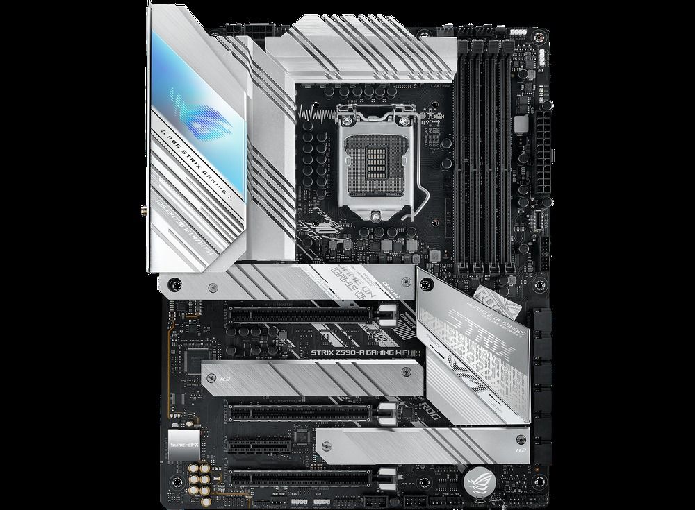ASUS ROG Strix Z590-A Gaming Wi-FI Z590 LGA1200 DDR4 PCIe 4.0 Wi-FI 6 2.5GB Ethernet Motherboard