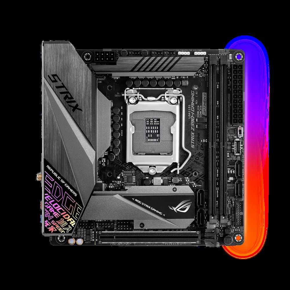 ASUS ROG Strix Z390-I Gaming Intel Z390 LGA1151 DDR4-4600 64GB M.2 SATA Intel GbE LAN Motherboard