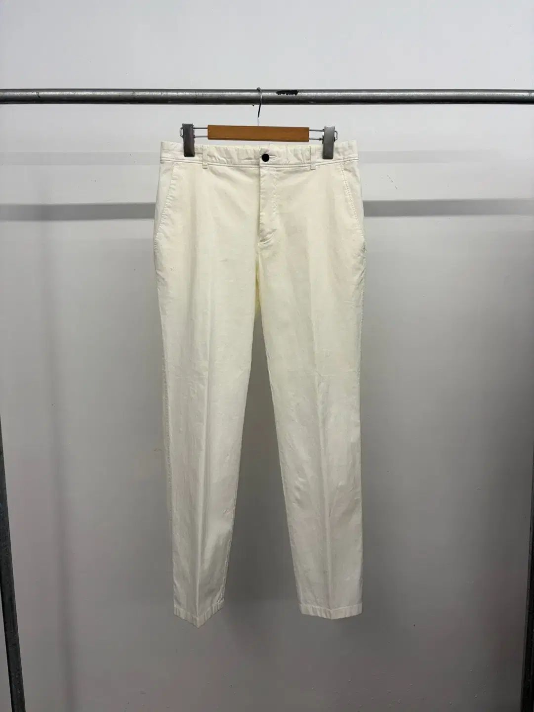 (30) メンズ TIME HOMME リネン ストレッチ ブレンド パンツ スラックス