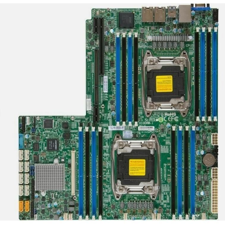 Supermicro X10DRW-I Intel C612 LGA2011-3 DDR4-2133 1TB M.2 SATA Dual Gigabit LAN IPMI Motherboard