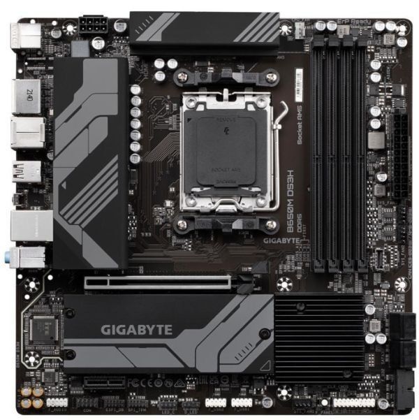 GIGABYTE B650M DS3H AMD B650 AM5 DDR5-6400 128GB M.2 SATA Gigabit LAN HDMI DisplayPort Motherboard