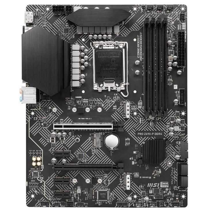 MSI Pro Z690-P DDR4 Intel Z690 LGA1700 DDR4-3200 128GB M.2 SATA 2.5GbE LAN HDMI Motherboard