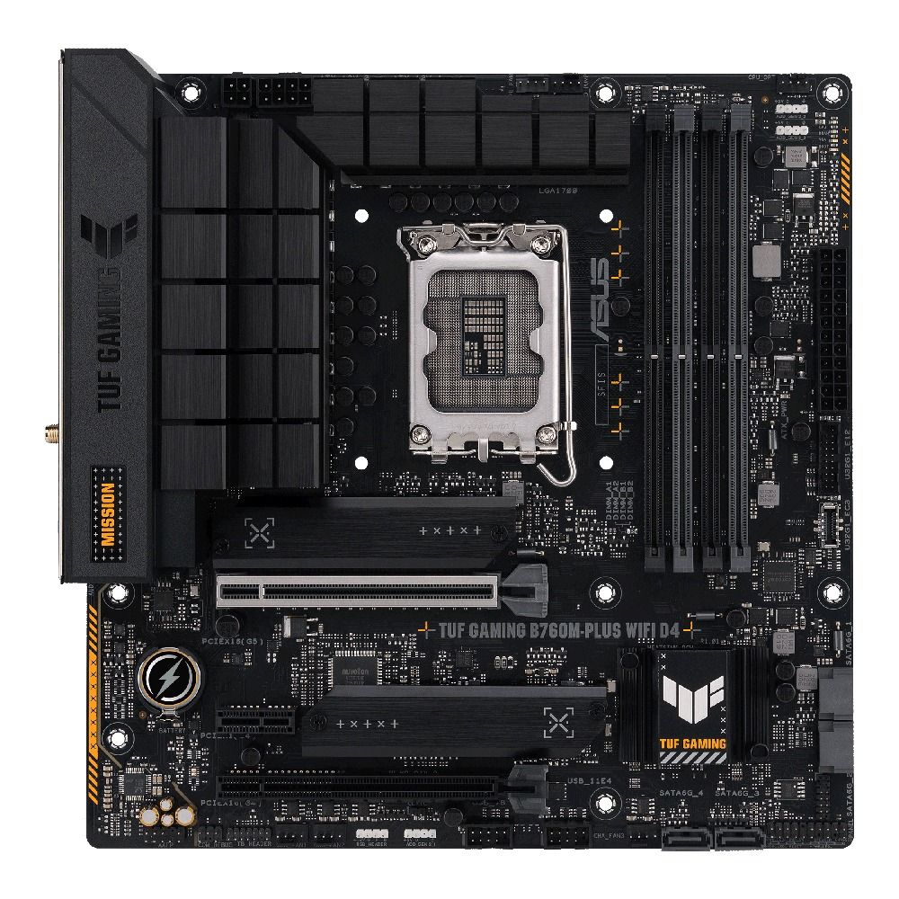 ASUS TUF Gaming B760M-PLUS Wi-FI D4 B760 LGA1700 DDR4 PCIe 5.0 x16 Wi-FI 6 Thunderbolt Motherboard