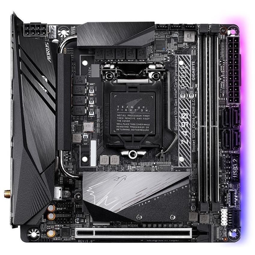 GIGABYTE Z490I AORUS ULTRA Intel Z490 LGA1200 DDR4-2933 64GB M.2 SATA 2.5GbE LAN Wi-FI 6 Motherboard