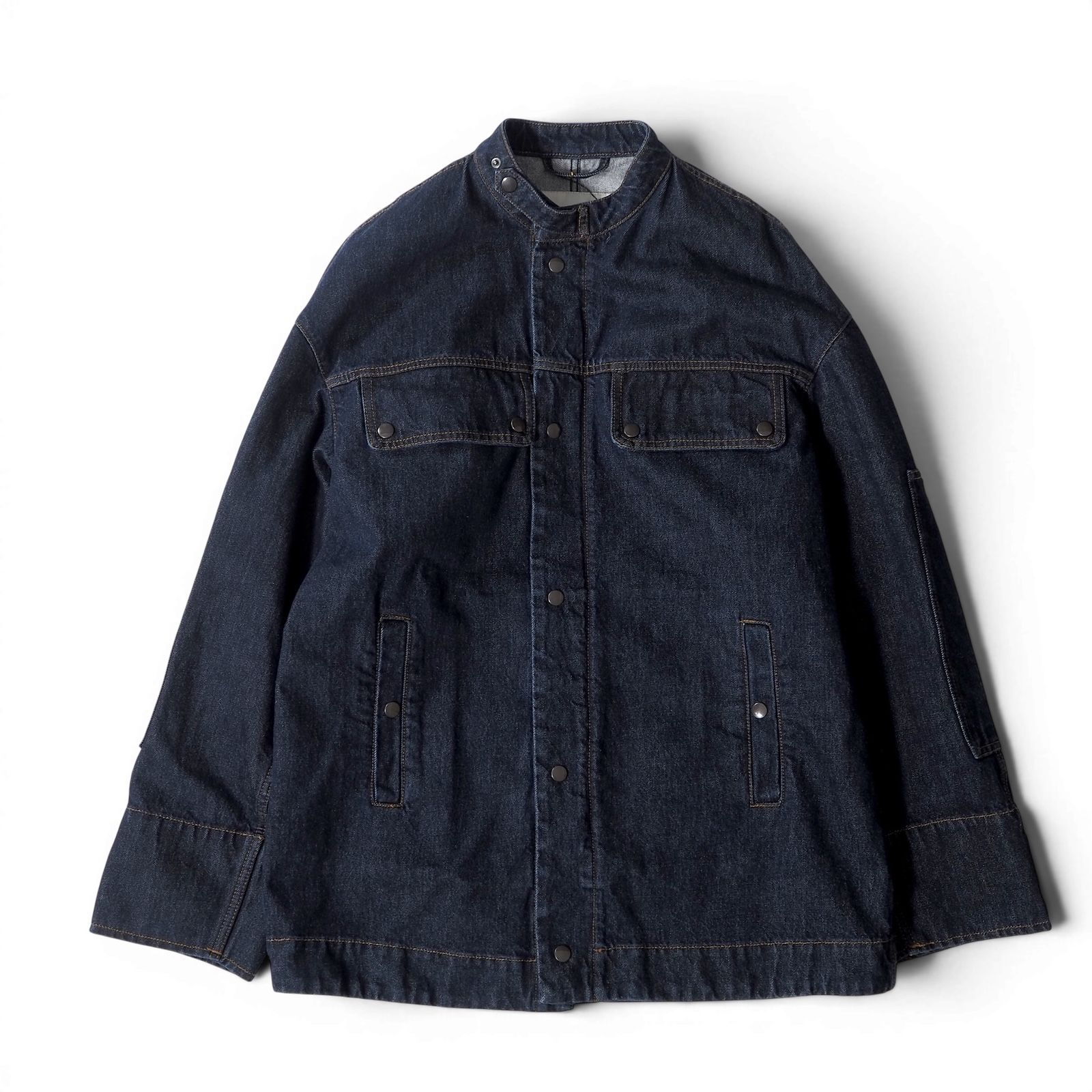未使用 ドリスヴァンノッテン DRIES VAN NOTEN 24AW オーバーサイズ デニム ジャケット M インディゴ メンズ 正規品 6-OE042
