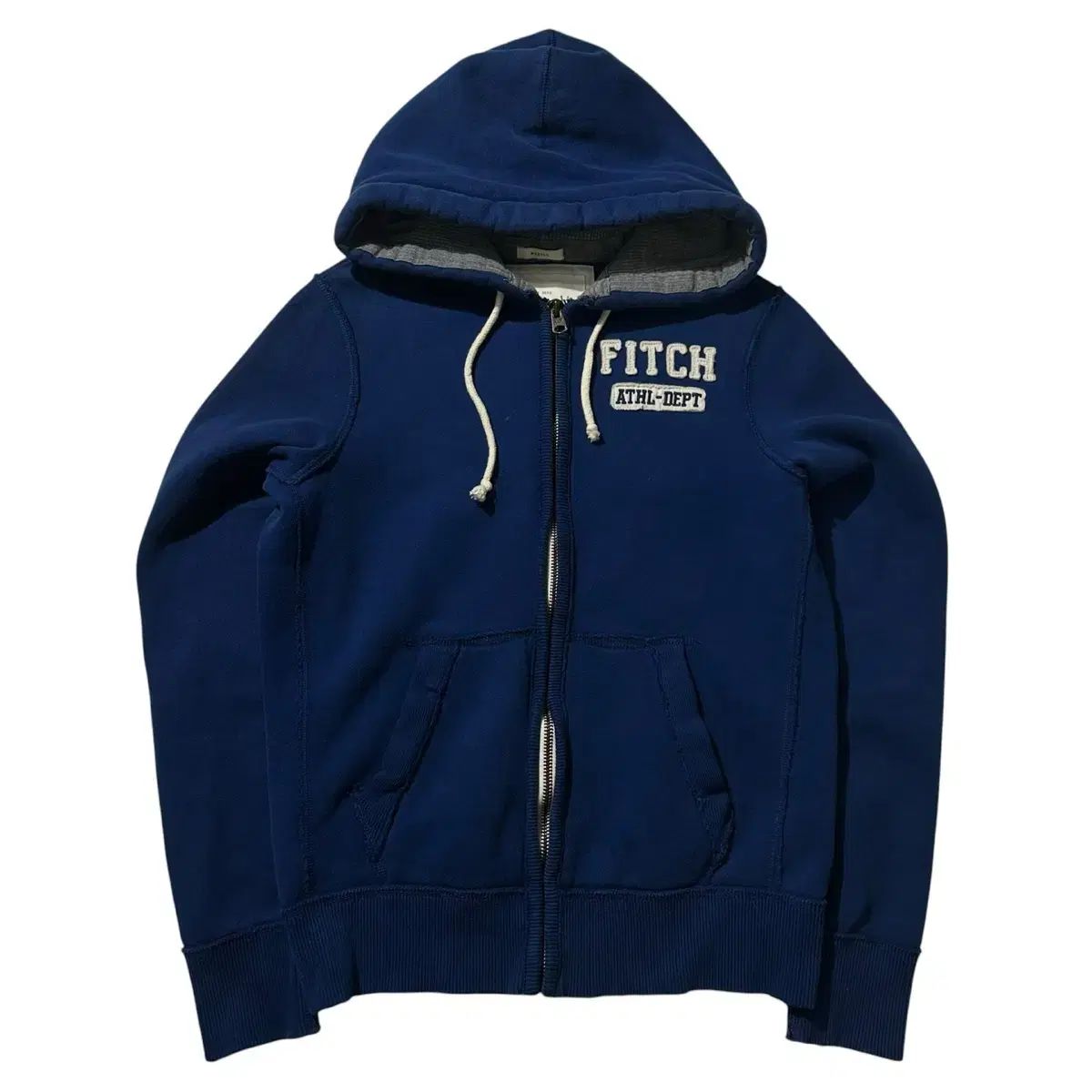 L Abercrombie アバクロンビー ロゴ パッチ サーマル ジップアップ フーディー