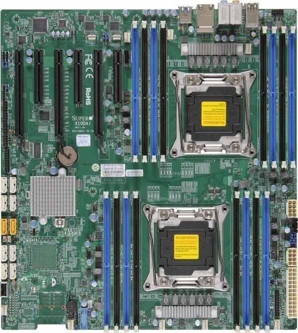 Supermicro X10DAI Intel C612 LGA2011 DDR4-2400 1TB M.2 SATA Gigabit Ethernet Motherboard