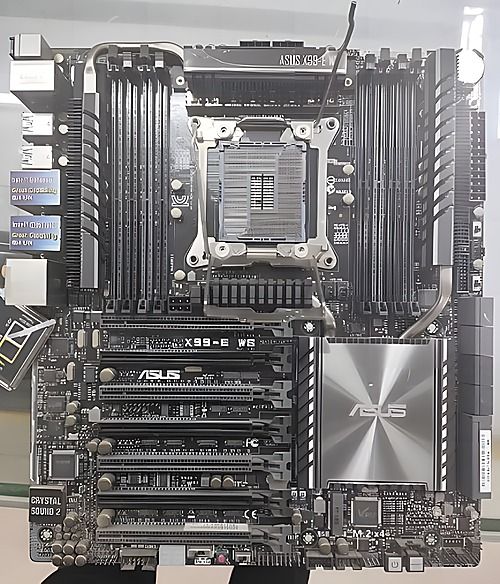 ASUS X99-E WS Intel X99 LGA2011-V3 DDR4-3200 128GB M.2 SATA 10GBase-T LAN Motherboard