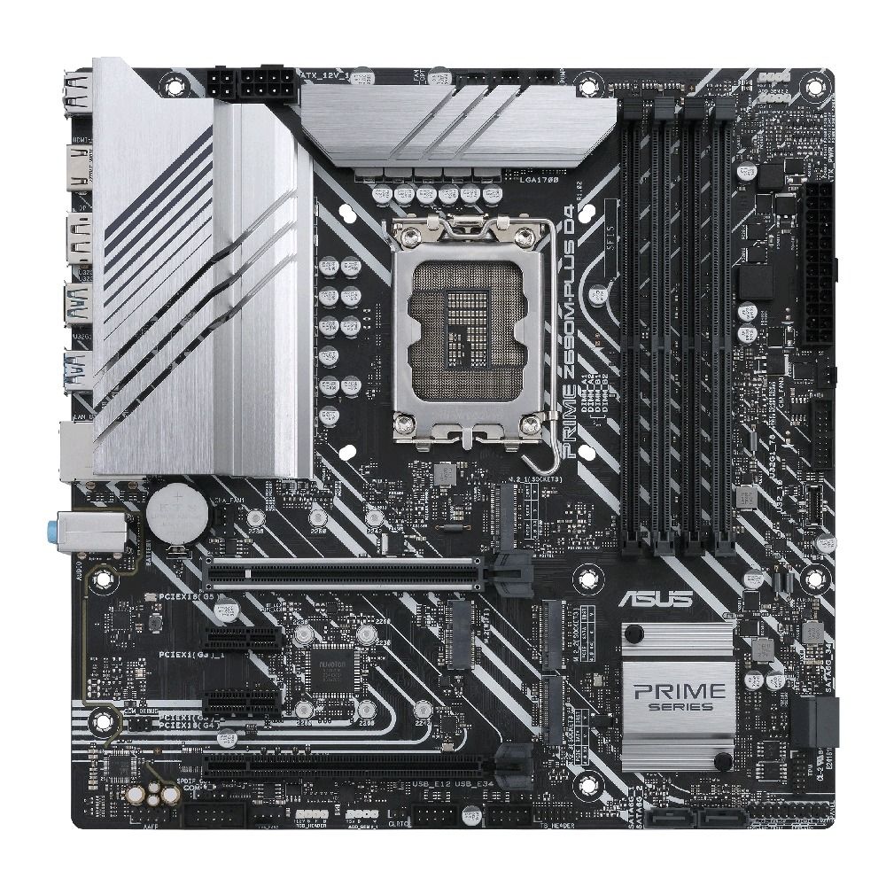 ASUS Prime Z690M-PLUS D4 Intel Z690 LGA1700 DDR4-5333 128GB M.2 SATA4 PCIe 5.0 Motherboard