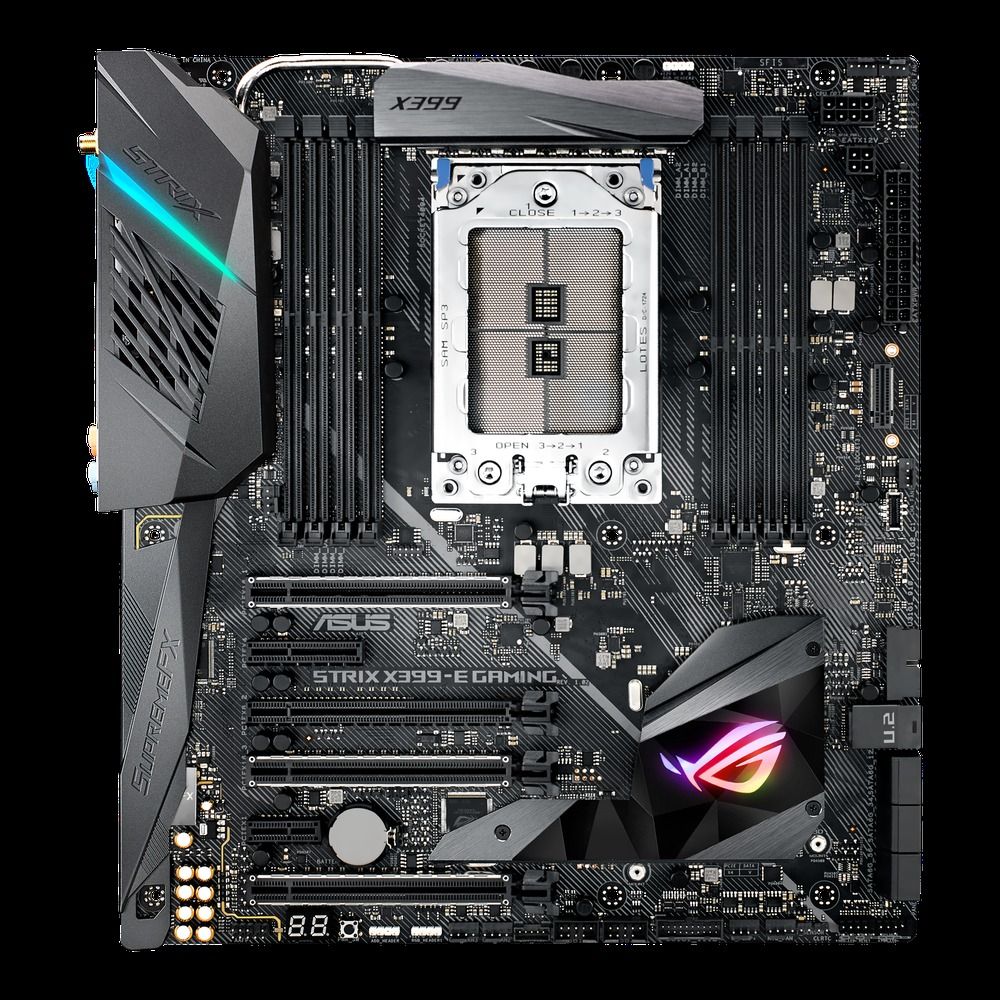 ASUS ROG Strix X399-E Gaming AMD X399 Socket TR4 DDR4-3600 128GB M.2 SATA6Gbps PCIe 3.0 Motherboard