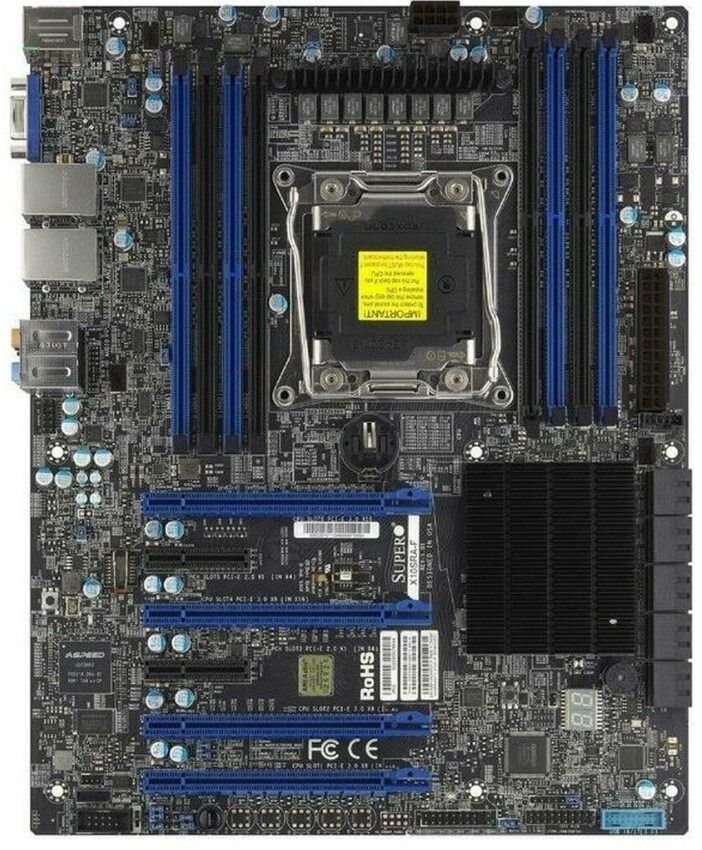 Supermicro X10SRA-F Intel C612 LGA2011 DDR4-2133 512GB M.2 SATA Dual Gigabit LAN HDMI Motherboard
