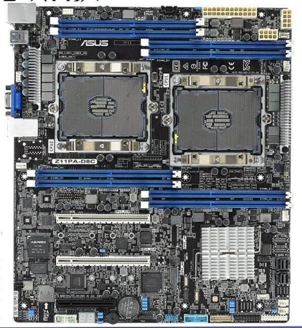ASUS Z11PA-D8C Intel C621 LGA3647 DDR4-2666 2TB M.2 SATA PCIe 3.0 x16 Dual Gigabit LAN Motherboard