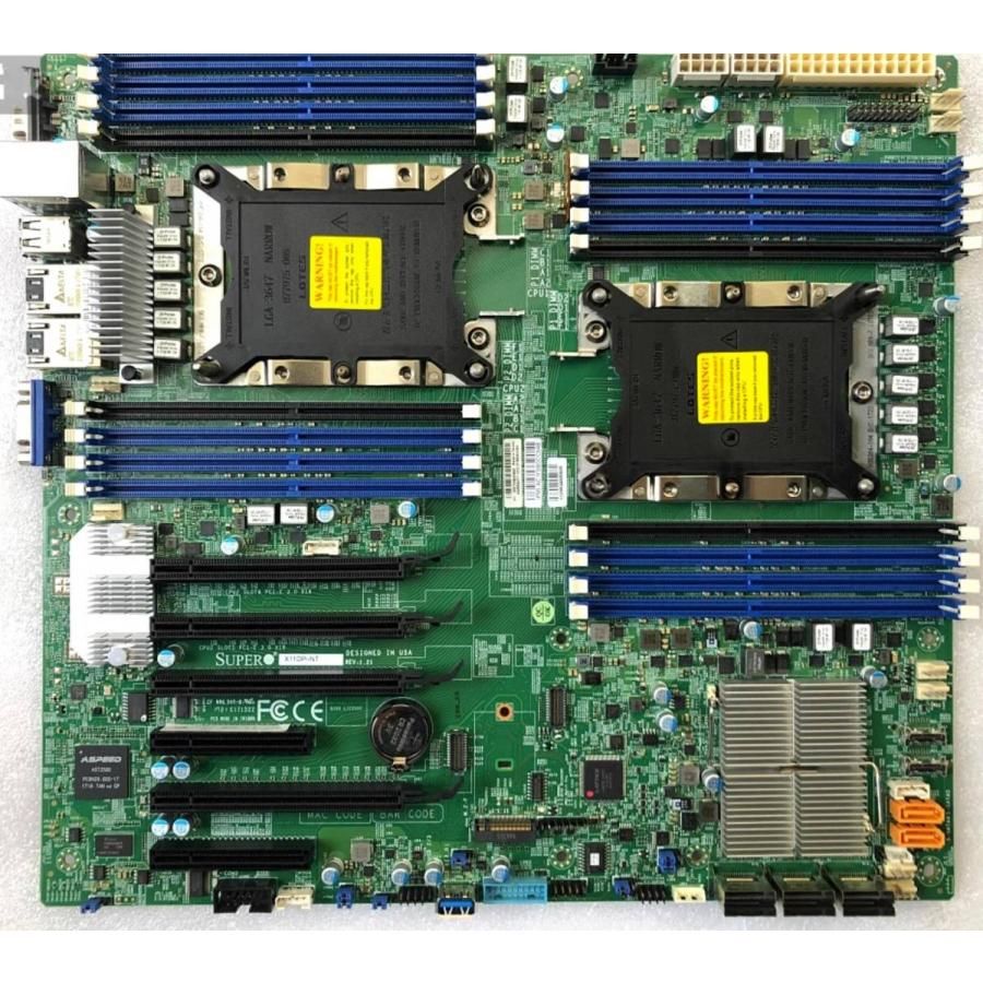 Supermicro X11DPI-NT Intel C622 Dual LGA3647 DDR4-2933 4TB M.2 SATA RAID Dual 10GBase-T Motherboard