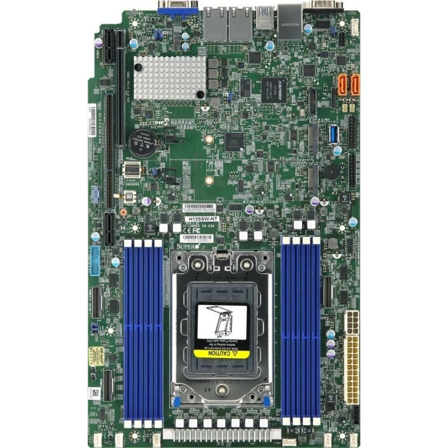 Supermicro H12SSW-NT AMD SP3 DDR4-3200 2TB M.2 NVMe SATA 10GBase-T LAN Motherboard