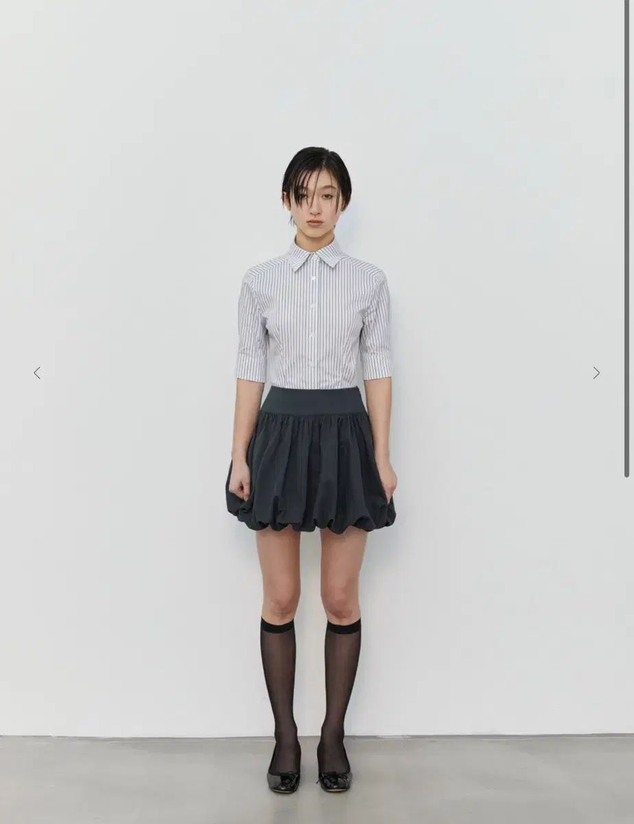 （アイレット着用）BURMULA solid half shirt (stripe)