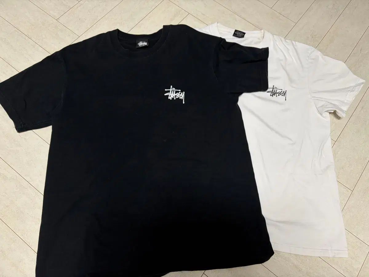 STU ステューシー 半袖 2個 白 ブラック S