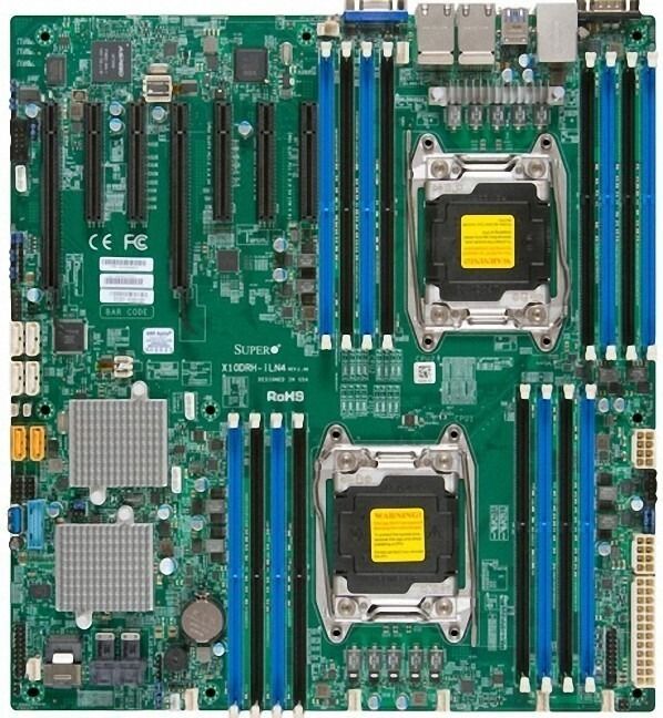 Supermicro x10drh-ILN4 Intel C612 LGA2011-3 DDR4-2133 1TB SATA Quad Gigabit LAN IPMI 2.0 Motherboard