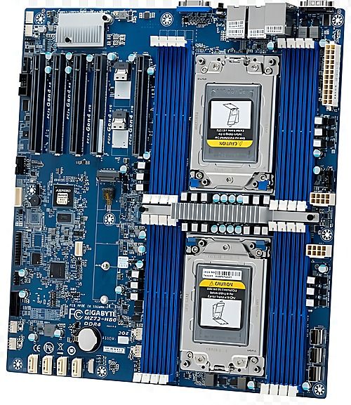 GIGABYTE MZ72-HB0 AMD EPYC 7001 7002 SP3 DDR4-2666 4TB SATA M.2 PCIe 3.0 x16 Dual 10GbE Motherboard