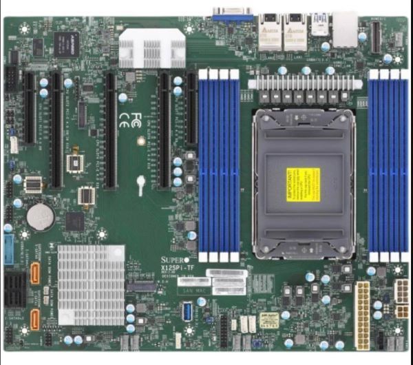 Supermicro X12SPI-TF Intel C621A LGA4189 DDR4-3200 2TB M.2 SATA RAID Dual 10GBase-T Motherboard